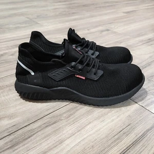 Mens Steel Toe Safety Shoes Size 11.5 Black Knit Breathable - Picture 1 of 7