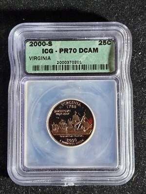 2000 S Clad Virginia ICG PR70 DCAM. Our SC163 - Image 1 of 4
