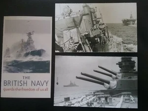 WW2 : 3 DOUBLE SIDED CARD NAVY POSTER , SEE PHOTOS FOR VINTAGE STYLE WWII - Picture 1 of 10