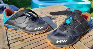 Northwave Spider 2 MTB Trekking Fahrrad Schuhe schwarz/blau/orange 2021