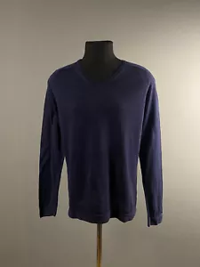 +Jil Sander Uniqlo Navy Baumwolle Leinen Langarm Pullover Pulli Sweater Gr. L - Bild 1 von 7