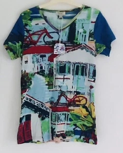 ORIENTIQUE AUSTRALIAN T-Shirt 100% Cotton Size 10 Chest 36” Coastal Scenes New - Picture 1 of 12