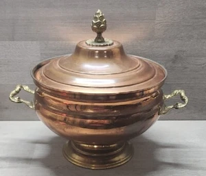 Vintage Copper Lidded Tureen Made In Belgium - Picture 1 of 7