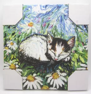 Van Gogh Notte Stellata Dolci Sogni Gattino Tela Allungata Wall Art Stampa Decorazione - Foto 1 di 9
