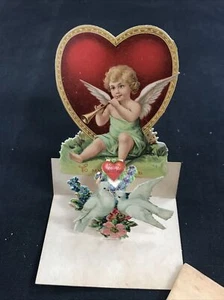 Vintage die cut  Fold out stand up Valentine￼ - Picture 1 of 4