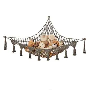 Triangle Toy Net Plush Toy Storage Corner Hanging Rope Hand-woven Toy Hammock - Picture 1 of 14