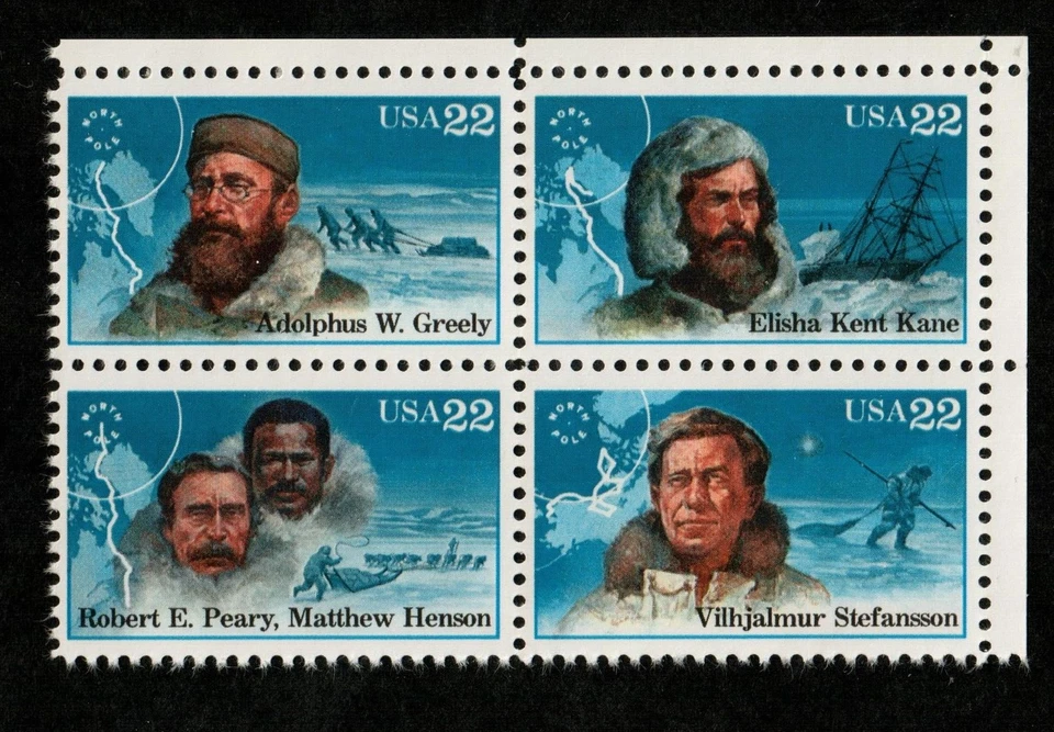 Scott 2220-2223 22¢ Arctic Explorers MNH Free Shipping - Image 1 of 1