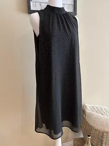 Abito con borchie Tommy Hilfiger da donna nero collo alto oro, foderato - taglia 4 - Foto 1 di 12