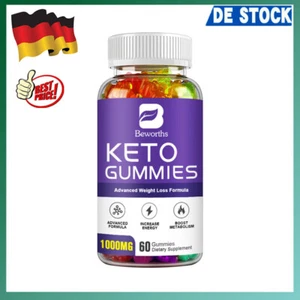 60 Keto Essig Gummis für Gewichtsverlust, Fettverbrenner, starker Bauch schlank - Imagen 1 de 7
