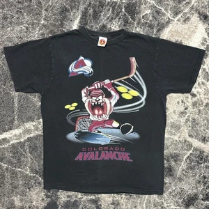 Camisa De Colección Colorado Avalanche Looney Tunes Para Hombres Grande Años 90 Taz Tasmanian Devil - Imagen 1 de 5