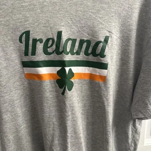 IRELAND Shamrock And Flag Colors Gray Cotton Graphic T-Shirt Tee Large - Bild 1 von 4