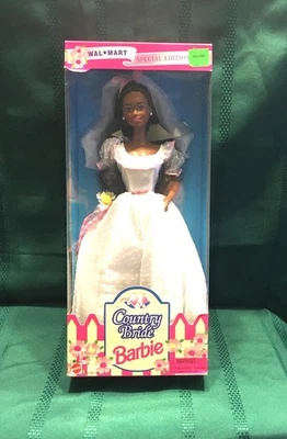 Barbie Country Bride, Afroamericana, Walmart Spc Ed., 1994, ¡Nueva en Caja! Foto 1 de 2