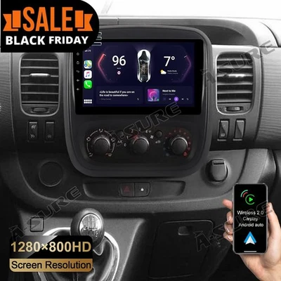 2G Ram Android 14 AutoRadio Navi für Opel Vivaro B Renault Trafic Nissan NV300 - Bild 1 von 4