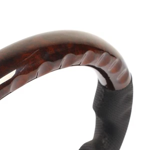 2023 Wood Grain Hydro Dip Steering Wheel Perforated Leather 3 Section Type - Picture 1 of 12