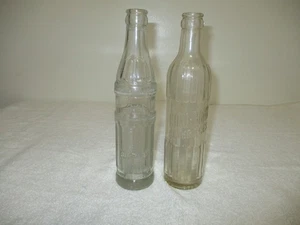 LOT OF TWO  SODA POP GLASS BOTTLES GOLD BOND BEVERAGES ACME BEVERAGES EMBOSSED - Picture 1 of 10