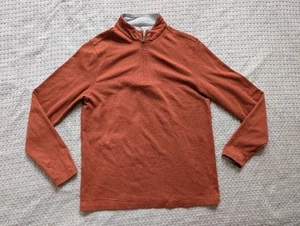 Mizzen+Main Pullover Mens Small Burnt Orange Quarter Zip Performance 1PO-1008 - Picture 1 of 14