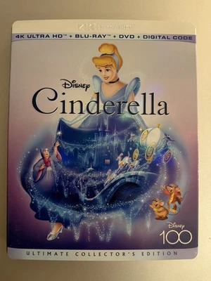 Disney Cinderella LIKE NEW 4K /  Blu Ray / DVD Combo Pack DMC Exclusive Foto 1 de 4