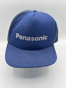 Vintage Blue Panasonic Automotive Electronics SnapBack Trucker Hat Cap (Worn) - Picture 1 of 14