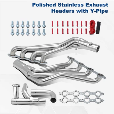 Cabezal colector de escape de acero inoxidable para camioneta Chevy GMC 99-06 SUV 4,8/5,3/6,0 L,2 Foto 1 de 4