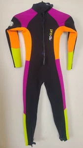 Traje de neopreno completo Rip Curl para niños jóvenes E4 DawnPatrol 3.2 negro neón unisex 41" - Imagen 1 de 7