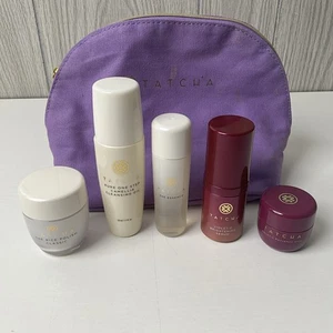 TATCHA 5 PIECE GIFT SET Travel Size Minis Rice Polish, Essence, Serum, Mask, Oil - Picture 1 of 8
