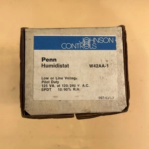 Johnson Controls Penn Humdistat W42AA-1 Pilot Duty 125 VA. 120/20VAC SEALED - Picture 1 of 5