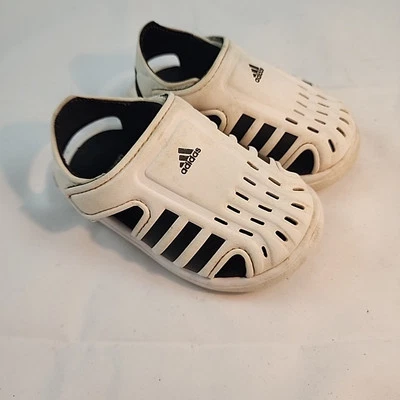 Adidas Water Sandal C SHOES Cloud White Black  Kids SIZE 5 - Image 1 of 4