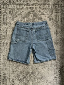 Faded Glory Jorts Light Blue Denim Carpenter Jean Shorts Mens Size 34 Waist - Picture 1 of 6