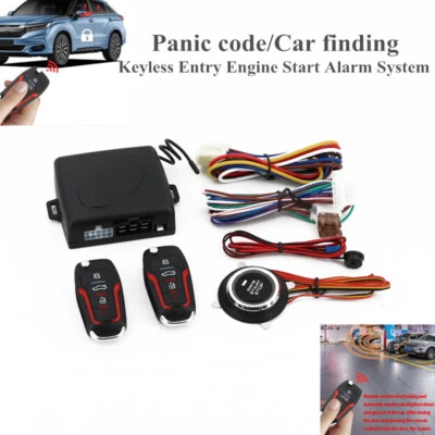 US Car Keyless Entry Engine Start Alarm System Push Button Remote Starter Stop - Image 1 of 4