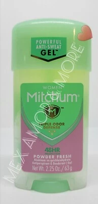 Desodorante antitranspirante en gel Mitchum para mujer, polvo fresco 2,25 oz/63 g listo para gimnasio ❤ Foto 1 de 4