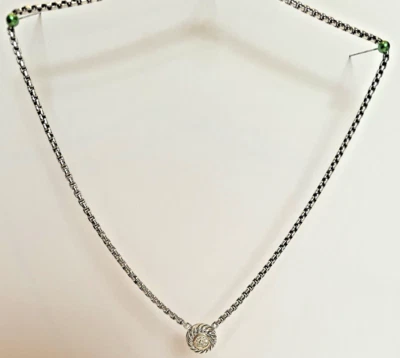 David Yurman Diamond Pave Pendant in 925 Sterling & 18k Yellow Gold - Image 1 of 4
