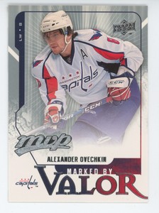 2008-09 UD MVP HOCKEY MARKED BY VALOR INSERT #6 ALEX OVECHKIN CAPITALS