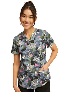 101 Dalmatians Cherokee Scrubs Tooniforms Disney V Neck Top TF736 DAIP - Picture 1 of 6