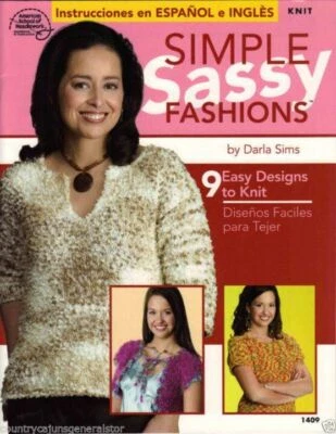 Knitting ASN American School of Needlework Simple Sassy Fashions 9 Easy Designs  - Image 1 of 4