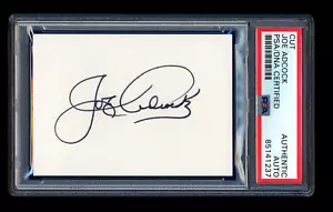JOE ADCOCK SIGNED MINT CUT PSA/DNA AUTOGRAPHED 1957 MILWAUKEE BRAVES WSC ALLSTAR - Picture 1 of 1