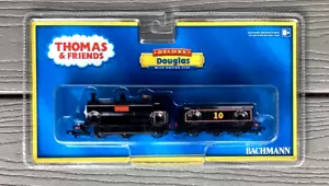 BACHMANN 1/87 HO THOMAS & FRIENDS DOUGLAS BLACK ENGINE W/ MOVING EYES # 58808 FS - Foto 1 di 17