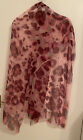 Women?s VALENTINO Pure Silk Large Scarf Pink +White 190x66cm BNWT Made In Italy