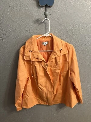 Jaqueta leve feminina Studio Works laranja zíper completo tamanho 1X - Imagem 1 de 4