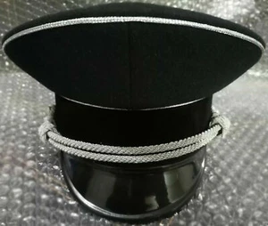 Sombrero Alemán - OFICIAL ALEMÁN VISERA NEGRA SOMBRERO GORRA PICO - Gorra Alemana - Imagen 1 de 5