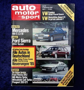 AMS 18/1984 Mercedes 190 E  2.3-16, erster Test des "Superdings", Passat 32B Syn - Bild 1 von 10