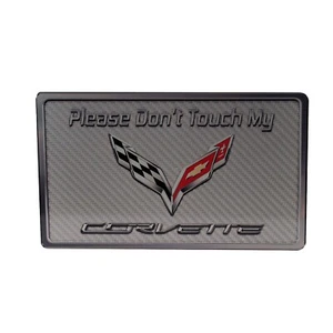 Placa de tablero Please Don t Touch My Corvette (blanca) para Corvette 2014-2019 - Imagen 1 de 1