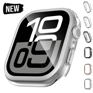 Tempered Glass Case For Apple Series 10 42/46mm Ultra 1/2 49mm Protective Cover - Photo 1/56