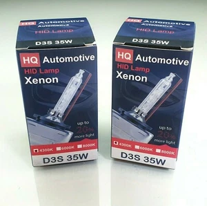 2x HQ Automotive D3S 35W Xenon HID Scheinwerfer Headlamp Birnen 4300K Ersatz - Bild 1 von 3