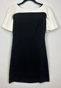 Black & White Miss Finch Kurzarm tailliertes Kleid Plissee Midi Gr. M Neu mit Etikett (1187) - Bild 1 von 12
