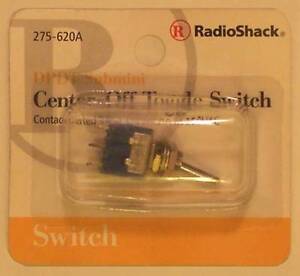 RadioShack 275-620 DPDT Submini Center-Off Toggle Switch ~ 3A at 125VAC