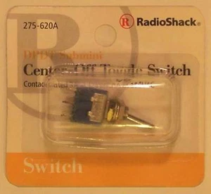 RadioShack 275-620 DPDT Submini Center-Off Toggle Switch ~ 3A at 125VAC - Picture 1 of 1