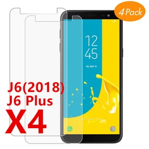 Film protection écran Galaxy pour Samsung J6 J6 Plus 2018 verre trempé LOT1/4 - Photo 1/8