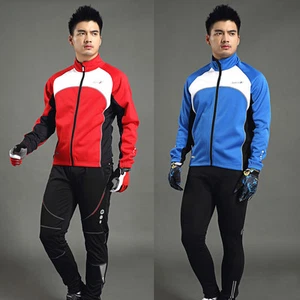 Men's Windproof Cycling Jacket Bike Bicycle Riding Fleece Thermal Jersey L-2XL - Picture 1 of 8