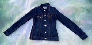 True Religion World Tour Denim Trucker Jacket Size Girls S. - Picture 1 of 10