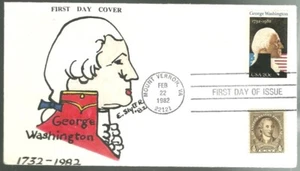 FDC George Washington First Day Cover #1952 Slyter Cachet 25/50 hand printed - Picture 1 of 1